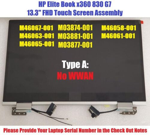 Display Hp Elitebook X360 830 G7 13.3" Fhd Touch Bv Hinge Up M03880-001
