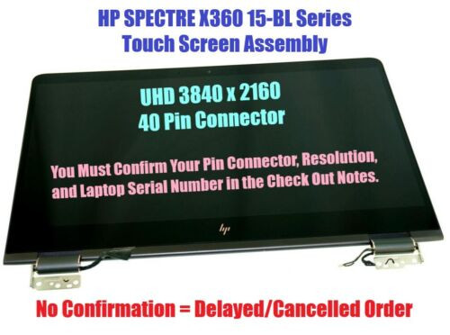 Hp Spectre X360 15-Bl 15-Bl012Dx 15-Bl108Ca Lcd Screen 4K 911082-001 Display