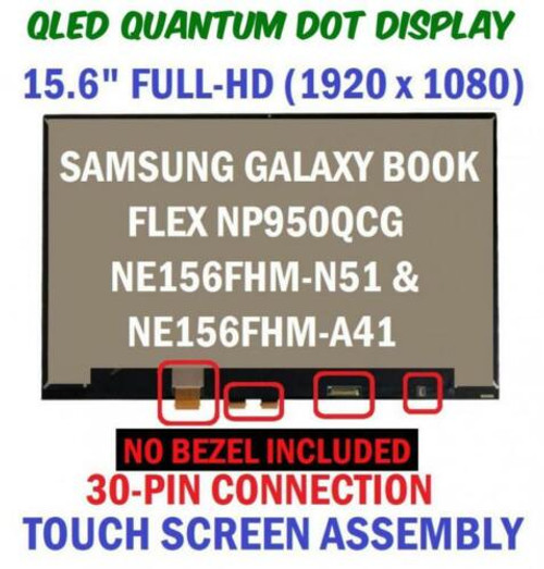 Ne156Fhm-A41 Genuine Samsung Lcd Display 15.6" Touch Np950Qcg-K01Us