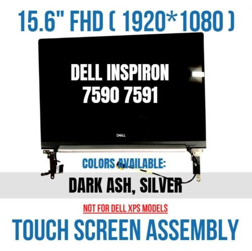 Dell Inspiron 15 7591 Fhd Lcd Touch Screen Complete Display Assembly Silver