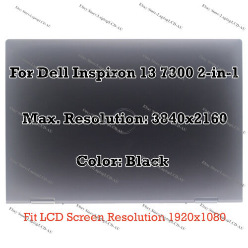 13.3" Dell Inspiron 7300 2-In-1 Uhd Lcd Display Touch Screen Assembly P124G002