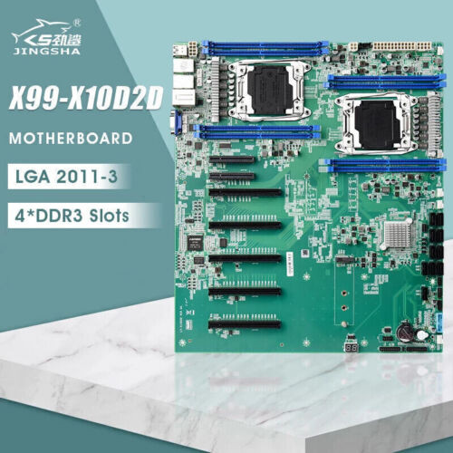 X99 Motherboard Dual Cpu Lga 2011-3 E5 V3 V4 Nvme M.2 For Dimm 256Gb Ram Usb 3.0
