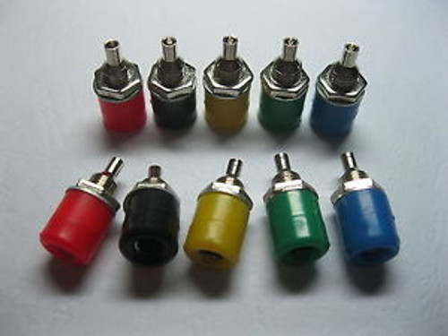 600 Pcs Length 20Mm Brass Banana Jack For 4Mm Banana Plug 5 Color