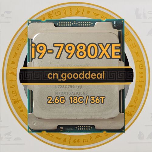 Intel Core I9-7980Xe Sr3Rs 2.6Ghz 18C/36T 24.75Mb 165W Lga2066 Cpu For X299
