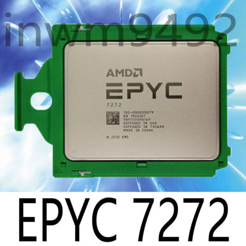 Amd Epyc 7272 12 Cores 24 Ths 2.9Ghz Up To 3.2Ghz 120W Cpu Processor