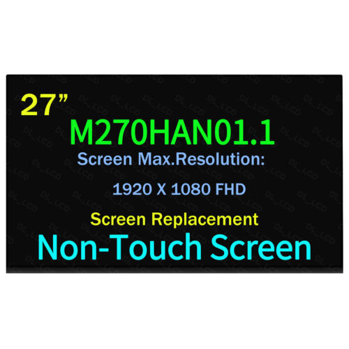 27" For Hp M270Han01.1 27-D 27-Dp0011La Lcd Non-Touch Screen Fhd 1920×1080 30Pin