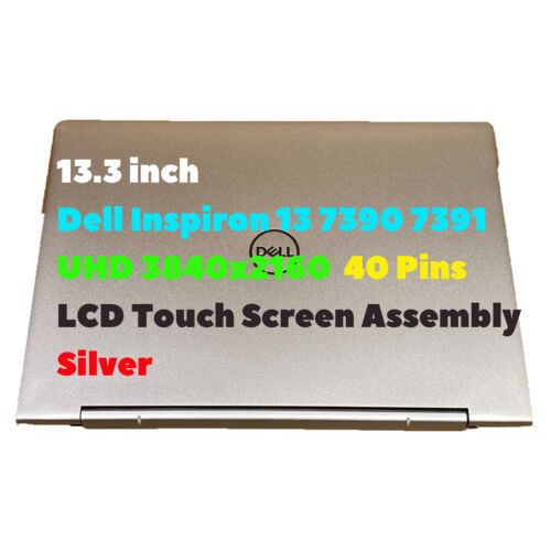 13" For Dell Inspiron 13 7391 2-In-1 Uhd 4K Led Lcd Touch Screen Assembly Silver