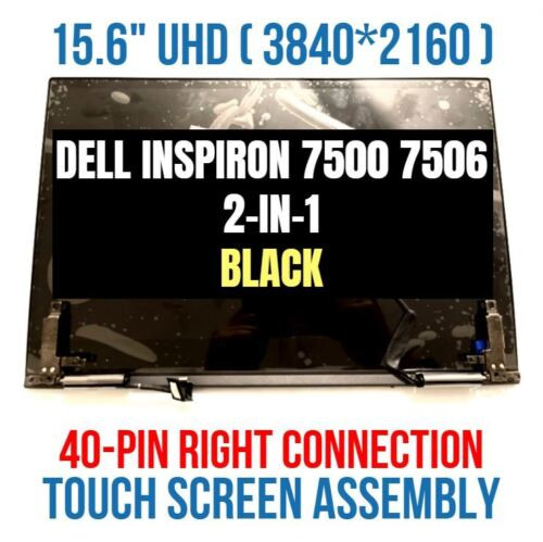 Dell Oem Inspiron 7506 2-In-1 Touch Screen Uhd 4K Lcd Assembly Black 5Pkjr