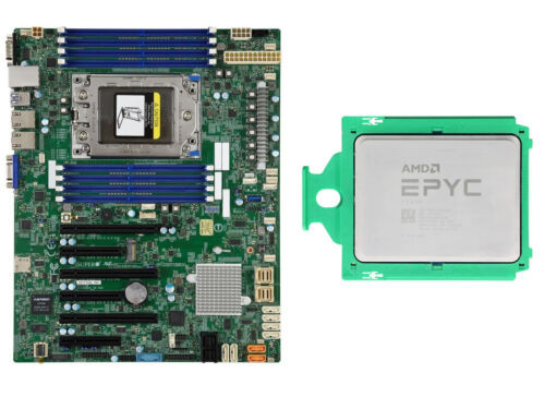 Amd Epyc 7302P+Supermicro H11Ssl-C 16 Core 32 Th 3.0 Ghz Motherboard+Cpu