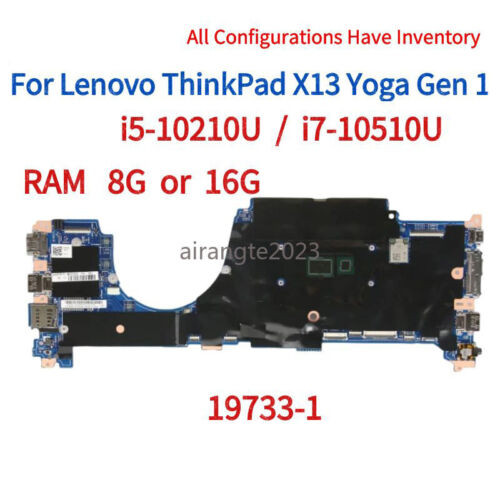 For Lenovo Thinkpad X13 Yoga Gen 1 19733-1 Motherboard.With I5 I7 10Th Gen 16G