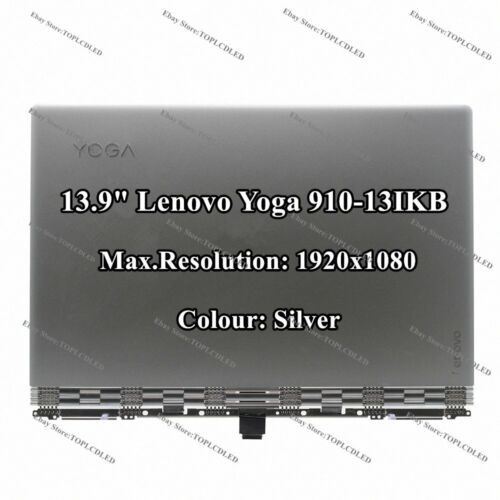 13.9" Lcd Display Fhd Screen Touch Panel Assembly For Lenovo Yoga 910-13Ikb 80Vf