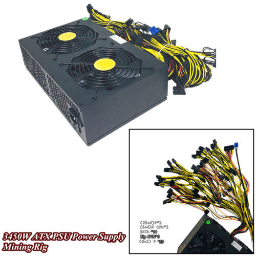 High Efficiency 180-240V 3450W Atx Psu Pc Power Supply Mining Rig Powe Supply