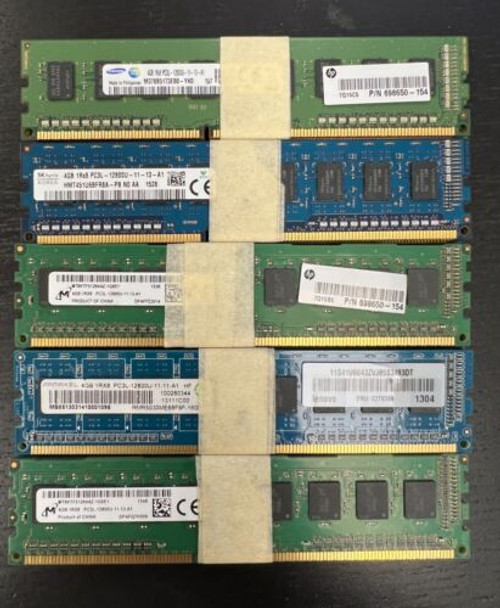 Random Brand Lot 50 Of 4Gb 1Rx8 2Rx8 Pc3L Ddr3L 12800U Desktop Sdram Memory Ram