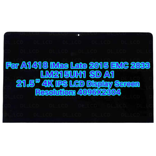 21.5" For Imac A1418 4K Lcd Display 661-02990 Lm215Uh1 Sda1 Late 2015 Emc 2833