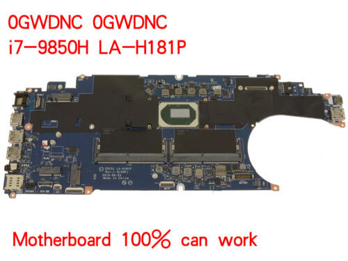 For Dell Latitude 5501 Motherboard I7-9850H 0Gwdnc Gwdnc La-H181P