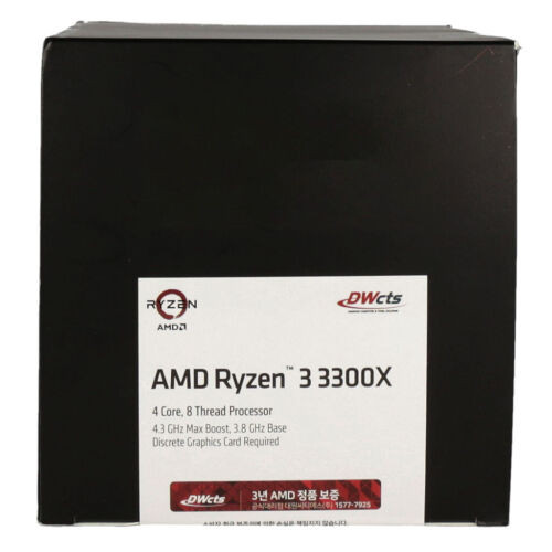 [Amd] Ryzen 3 3300X Matisse 4Core 8Th 3.8~4.3Ghz 7Nm Ddr4 65W CpuTraceable