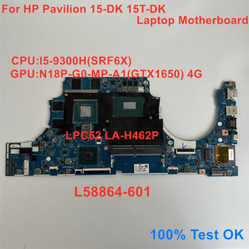 La-H462P For Hp Pavilion 15-Dk 15T-Dk Motherboard I5-9300H Gtx1650 4G L58864-601