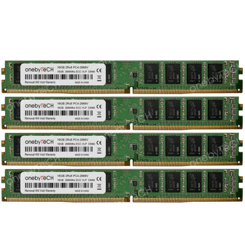 New 64Gb 4X16Gb Pc4-21300 Ddr4-2666Mhz Vlp 288Pin Udimm 1.2V Ecc Server Memory