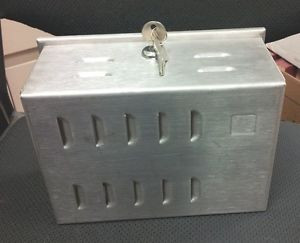 STAINLESS STEEL HINGED VENTED CONTROL ALARM LOCKING BOX