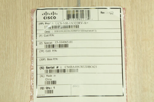 New Cisco Ucs-Mr-1X322Rv-A 32Gb Ddr4 2400Mhz Ecc Rdimm Ucs B200 M4 Taxinv
