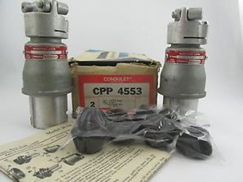 Box Of 2 Crouse Hinds Cpp4553 Arktite Electric Power Plugs 30 Amp