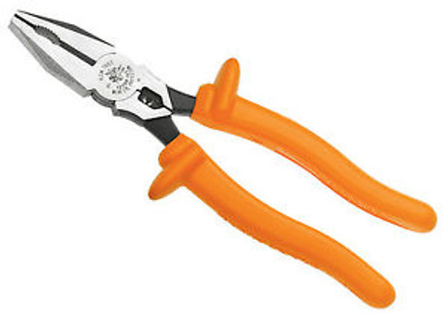 Klein Tools 12098-INS Insulated 8 Crimping Side-Cutting Pipe-Gripping Pliers