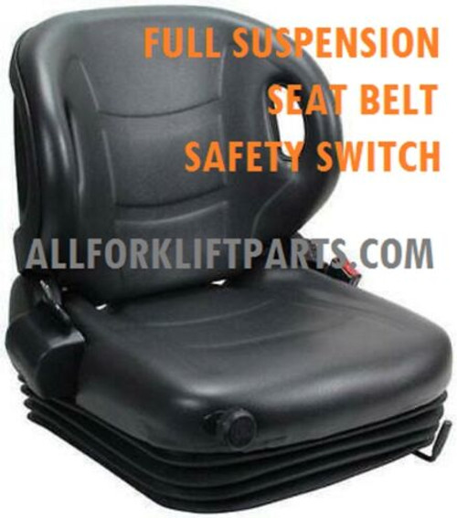 Seat Nissan Forklift Full Suspension  Vinyl Seat Belt Safety Switch