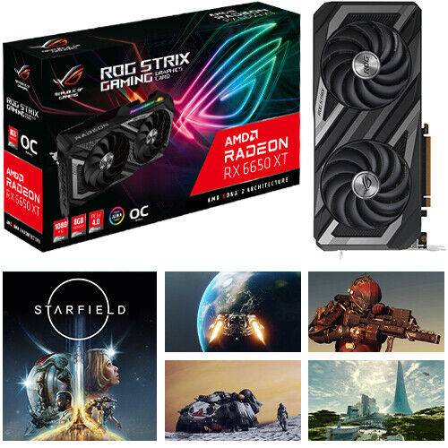 Asus Rog Amd Radeon Rx 6650 Xt Graphics Card + Starfield Standard Edition (Email