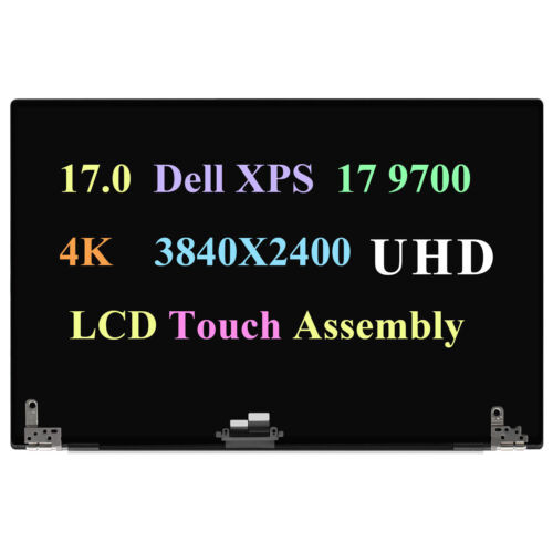 17.0" Uhd 4K 3840X2400 Lcd Touch Screen Assembly Complete For Dell Xps 17 9700 .