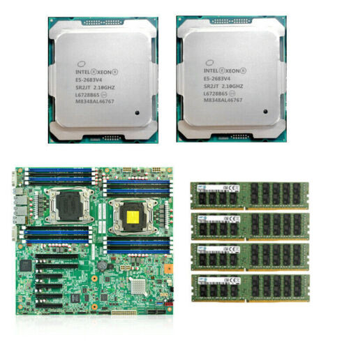 X99 Motherboard Set Lga2011-V4+2683V4 16-Croe2 +Ddr4 Ram 16G4 C612 Chipset