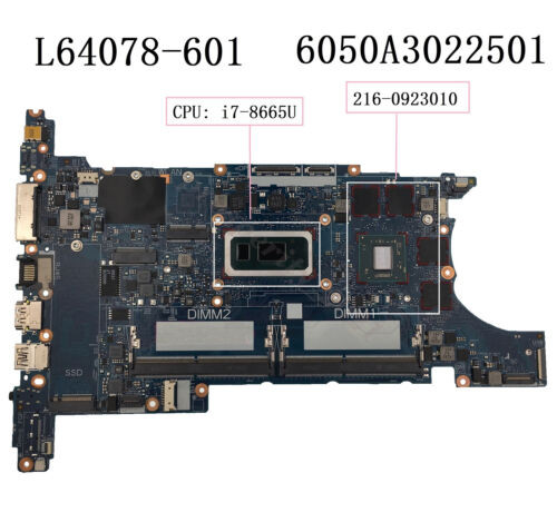 For Hp 15U 840 850 G6 W/I7-8665U Motherboard L64078-601 L64078-001 6050A3022501
