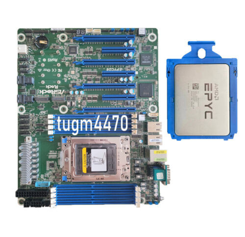 Amd Epyc 7451+Asrock Epycd8 Motherboard 7 Pcie Dual M2 Ssd