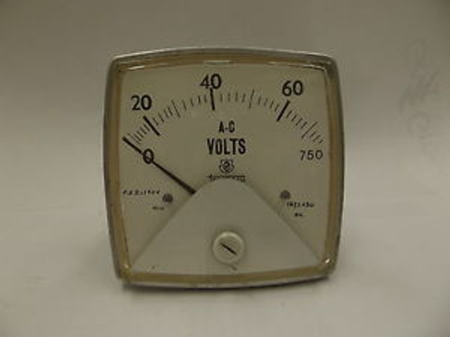 1832480RK Pivotless A-C 0-750 Volts Panel Board Voltmeter