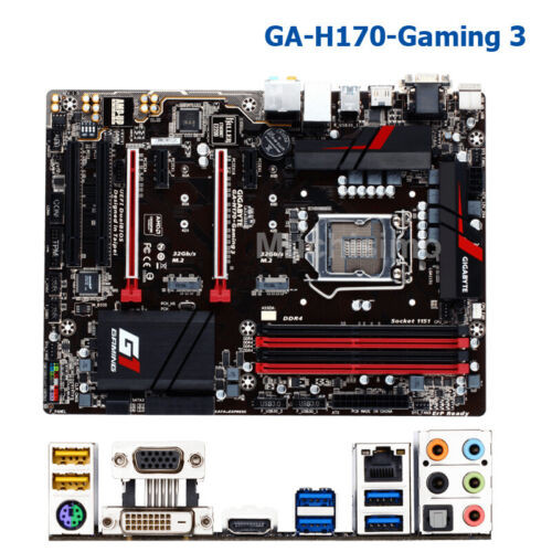 For Gigabyte Ga-H170-Gaming 3 Lga1150 Vga+Dvi+Hdmi Motherboard Test 100% Ok