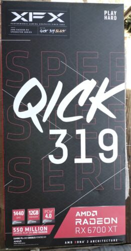 Xfx Rx-67Xtypbdp Speedster Qick319 Amd Radeon Rx 6700Xt Black Graphics Card