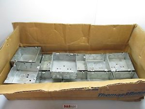 Box of 13 Assorted Steel City 72171-3/4-1 Square Outlet Box 4-11/16 x 2-1/8