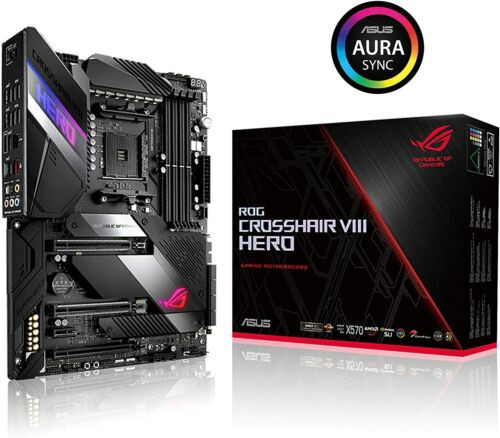 Asus Rog Crosshair Viii Hero X570 Atx Motherboard With Pcie 4.0 ...