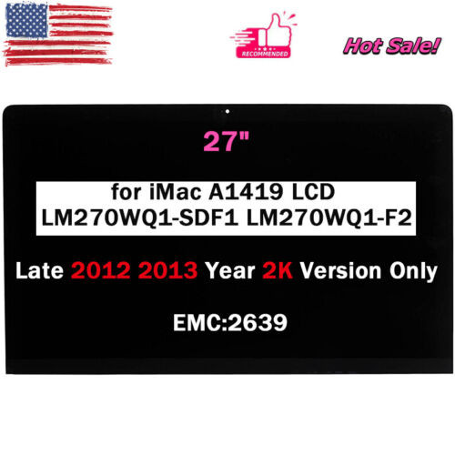 27" For Imac A1419 Lcd Display Lm270Wq1-Sd F2 Late 2012 2013 Year 2K Emc:2639