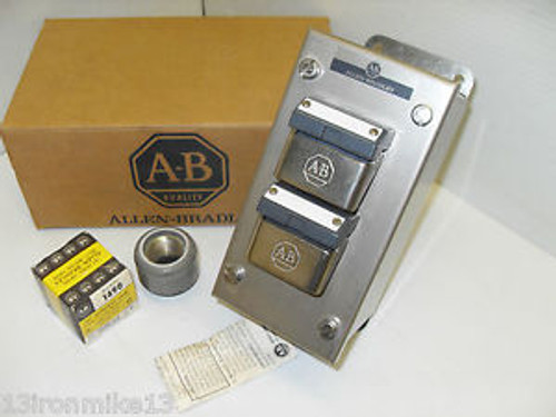 New Allen-Bradley 800H-2Hx4 Stainless 2-Push Button Station 800H2Hx4 Wk4