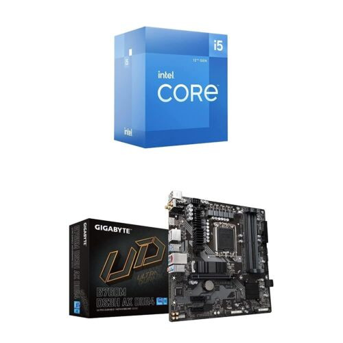 Intel Core I5 Core 12400F + Gigabyte B760M Ds3H Ax Ddr4 Motherboard