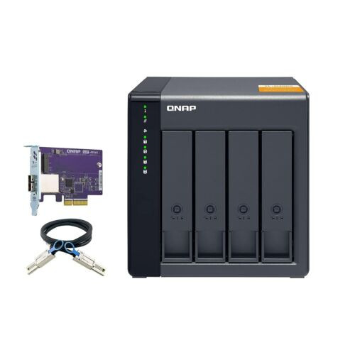 Qnap Tl-D400S 4 Bay Sata 6Gbps Jbod Storage Enclosure. Pcie Sata Expansion Car