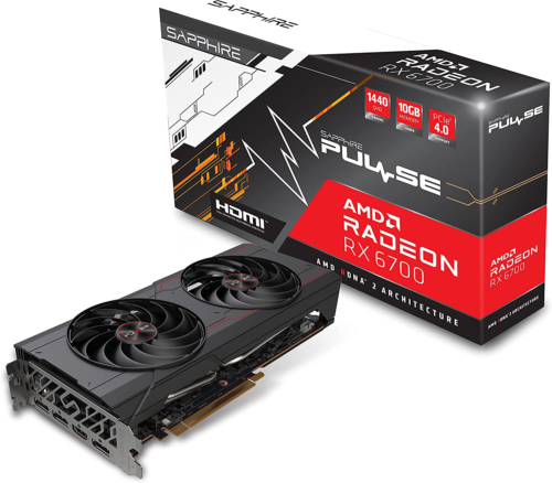 Sapphire 11321-02-20G Pulse Amd Radeon Rx 6700 Gaming Oc Graphics Card With 10Gb