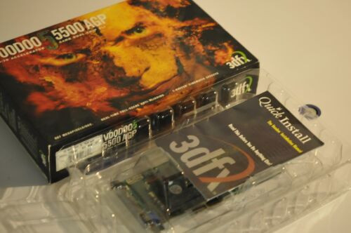 Vintage 3Dfx Voodoo 5 5500 64Mb Agp Video Card With Original Box