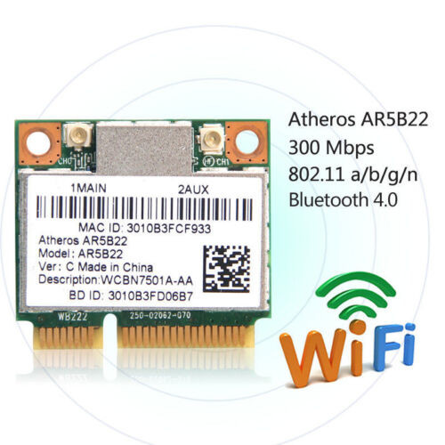 100Pcs Atheros Ar5B22 300Mbps Dual Band Pci-E Wlan Wireless Wifi Card Bt 4.0