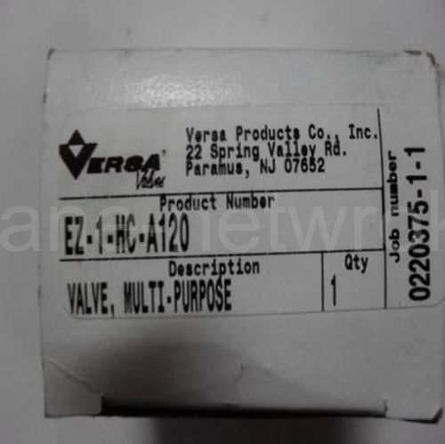 1Pc New  Versa Solenoid Valve Ez-1-Hc-A120