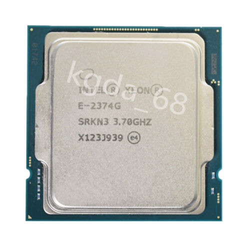 Intel Xeon E-2374G Srkn3 3.70Ghz 4-Core 8Mb C252 C256 80W Lga-1200 Cpu Processor