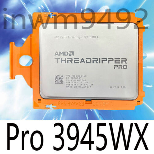 Unlocked Amd Ryzen Thripper Pro 3945Wx 12 Core 4.0Ghz Swrx8 Cpu Processor
