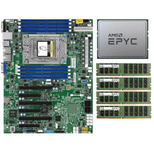 Epyc 7551P Amd Cpu 32 Cores + Supermicro H11Ssl-I Motherboard +4X 32Gb 2133P Ram