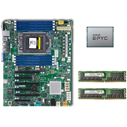 Supermicro H11Ssl-Nc Motherboard+Amd 7551P +2X Samsung 16G 2666+1T Nvme M.2 Ssd