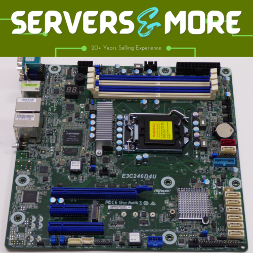 Asrock E3C246D4U Motherboard + Io Plate | Intel Xeon E-2276G | 64Gb Ecc Ddr4